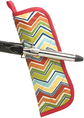 Heat-resistant Curling Iron Cover - Rainbow Chevron