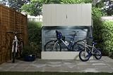 Bike Storage / Cycle Locker – Bicycle Store – Cream Version: wooden garden storage units