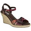 Women's Mossimo Supply Co. Wendell Wedge Sandals - Brown Plaid