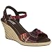 Women's Mossimo Supply Co. Wendell Wedge Sandals - Brown Plaid