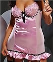 PINK SATIN LINGERIE SET