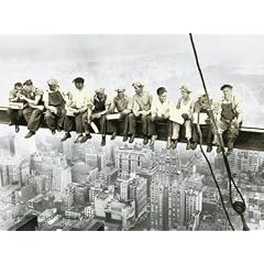 Leinwand 'Lunchtime Atop a Skyscraper, 1932' von Charles Ebbets - Bild / Leinwand in den Ma�en von Breite 80 cm x H�he 60 cm