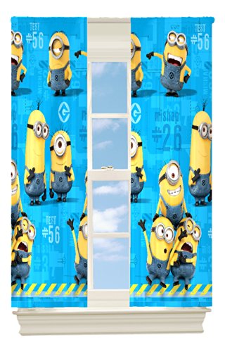 Universal MU440C Minions Testing In Progress Microfiber Drapes, 82 by 63-Inch