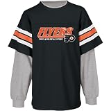 Reebok Philadelphia Flyers Youth Faux Layered Crew