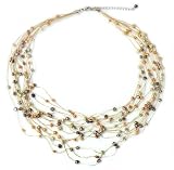 Freshwater Pearl Strand Necklace, 'Sunset'