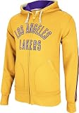 Los Angeles Lakers Gold Adidas Springfield Originals Full-zip Hooded Fleece Sweatshirt (XL)