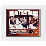 Photo File Philadelphia Flyers Gary Dornhoefer, Dave Schultz, Reggie Leach 8X10 Matted Photo