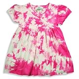 SILVER PONY - Silver Pony - Infant Girls Short Sleeve Tie Dye Dress, Pink, White