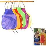 Dazzling Toys Kids Artist Aprons 24 Children's Assorted Colored Kitchen Apron
