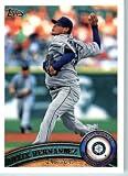 2011 Topps Baseball Card # 530 Felix Hernandez - Seattle Mariners - MLB Trading Card (Series 2) in a Protective Screwdown Case
