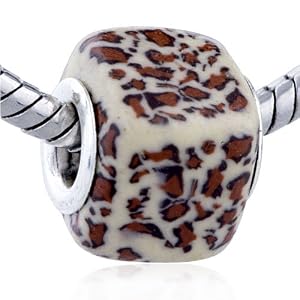 Buy Rose Pattern European Charm Beads Flower - Pandora Bead and Bracelet Compatible by Pugster