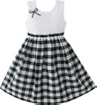 Sunny Fashion Robe Fille Noir et Blan...