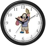 Boy in Pirate Costume - Pirate Theme Wall Clock by WatchBuddy Timepieces (White Frame)
