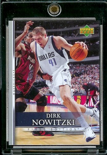 2007-08 Upper Deck First Edition # 171 Dirk Nowitzki - NBA Basketball Trading Card in a Protective Display Case