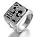 Kstyle Jewelry Heavy Vintage Stainless Steel Biker Men's Ring, Vintage, c (13)