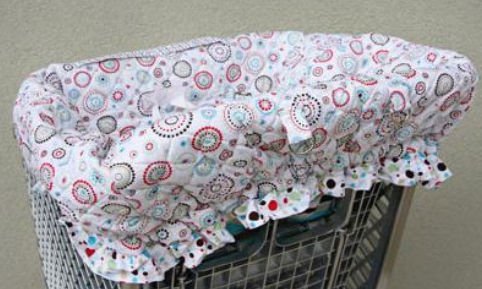 Buy Low Price Cozy Caden Lane 1RCDSCC Classic Red Circle Dot Shopping Cart Cover 1RCDSCC