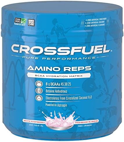 CrossFuel Aminoreps Amino/Hydration Powder, White Raspberry, 400g