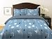 Perry Ellis Asian King Duvet Cover Set, Lily Blue