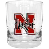 Bergamot Nebraska Cornhuskers Set of 4 Double Rocks Glasses