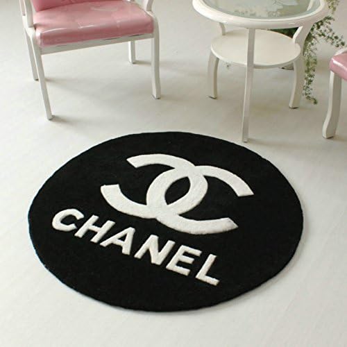 Scorpion Plan Acrylic carpet customization simple and stylish European-style living room coffee table bedroom bedside carpet bedroom new house wedding carpet (70cmx70cm, Black(With letters))