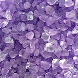 Miniature Fairy Garden Mirror Glass Pebbles Aggregates Crystal like Sand River Rock 50-60g Amethyst Purple for Aquarium Fish Tank Decorations, Fantastic Garden or Yard, Resin Making Jewel Craft DIY Project etc.