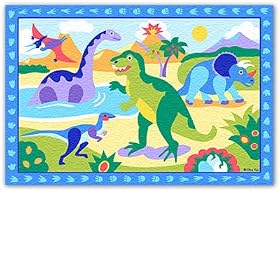 Dinosaurland Rug- 39x58" by Olive Kids