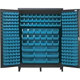 Quantum Storage Cabinet With 227 Bins - 60in. x 24in. x 84in. Size, Blue