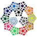 Cubicle Megaminx Bright Sticker Set 32mm-YuHu RS.443.00