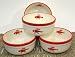 New England Fish House Chowder Bowls - RED- Set of 4