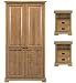 Windsor Double Wardrobe 2 Bedside Chests Set
