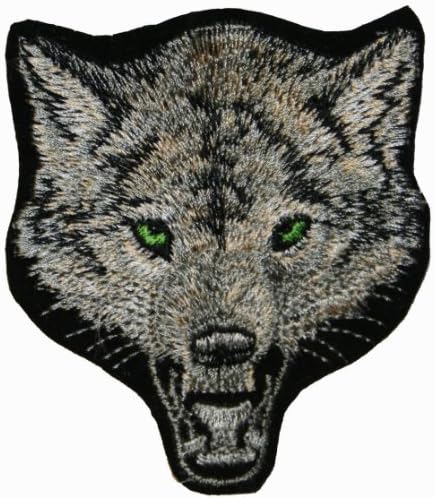 Wolf Gray Embroidered Iron On Applique Patch CD3275