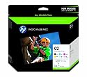 Original HP 02 Series Ink Cartridges w/150 sheets 4x6 inch HP Advanced Photo Value Pack in Retail Packaging