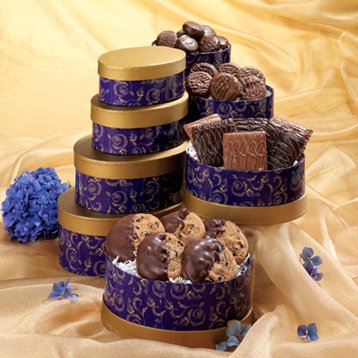 Happy Fathers Day Gift Tower of Cookies Gourmet Food - Kosher