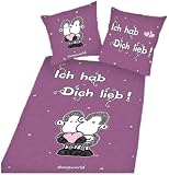 Produkt-Bild: Herding 4873 56 050 Bettw&auml;sche Microfaser "Sheepworld", " Ich hab dich lieb" (Your Best), Gr&ouml;&szlig;e: 80/80 - 135/200 cm, Material: 100 % Polyester