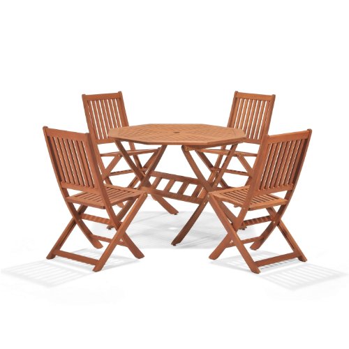 Cotswold Outdoor Dining Set with FSC Certified Eucalyptus Wood (5 Pieces)