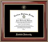 Fairfield University Stags - Embossed Seal - Mahogany Gold Trim - Diploma Frame