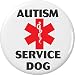 Autism Service Dog Medical Alert Symbol 1.25â€ Button Pin Autistic Assistance