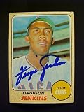 Ferguson Jenkins Chicago Cubs #410 1968 Topps Autographed Baseball Card