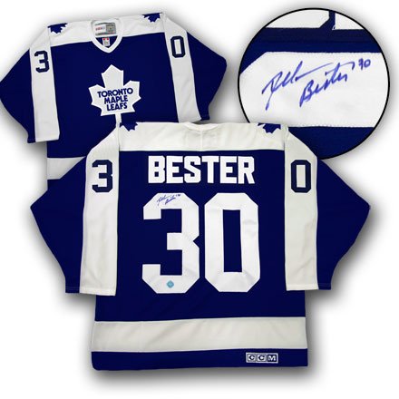 ALLAN BESTER Toronto Maple Leafs SIGNED Vintage Jersey