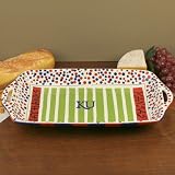 NCAA Kansas Jayhawks Crimson-Royal Blue Ceramic Stadium Tray