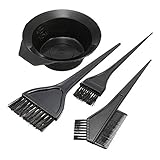 KINGSO 4 Pcs Hair Color Dye Bowl Comb Brushes Kit Tint Coloring Bleach Hairdressing Salon Set
