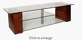 Plateau BALANCE 59 Fixed Shelf Rack Audio/Video Stand, Superior Modern Styling with real woods, High quality safety glass shelves with polished edges, Top shelf  (12mm) thick, Easy assembly with precision parts, Overall approx. size: 16h x 59w x 21d