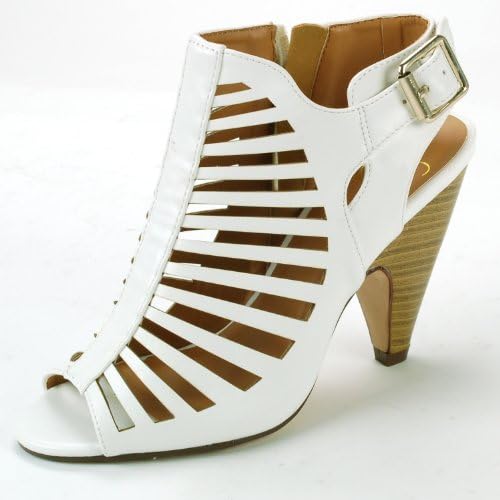 Delicious Women's White Sexy Peep Toe Pumps 6 M US