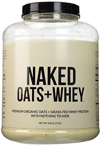 NAKED OATS + WHEY - Organic Oats & Grass Fed Whey Protein - All Natural Protein Powder & Amino Acids - 5lb Bulk, GMO Free, Gluten Free & Soy Free. No Artificial Ingredients - 39 Servings