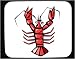 Mouse Pad with crustacean, crawling, ocean, red, lobster