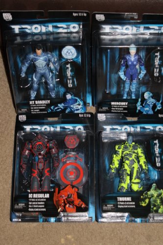 Rare Tron 2.0 Action Figure Toy Set - Complete - All 4 Including Jet Bradley, Mercury, Ic Regular & Thorne-image