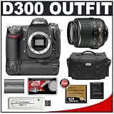 Nikon D300 Digital SLR Camera with Nikon 18-55mm AF-S DX VR Lens + MB-D10 Grip + 4GB Card + EN-EL3e Battery + Case + Cameta Bonus Accessory Kit