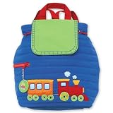 Stephen Joseph Boys 2-7 Train Quilted Backpack,Royal Blue,One Size