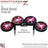 Lightning Pink Skin by WraptorSkinz fits Rock Band Drum Set for Nintendo Wi ....