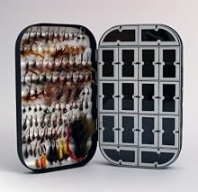Fly Box + 100 Assorted Barbless Fly Fishing Fly Package